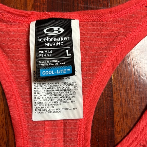 Womens Large Icebreaker cool lite racerback merino top - Picture 2 of 7